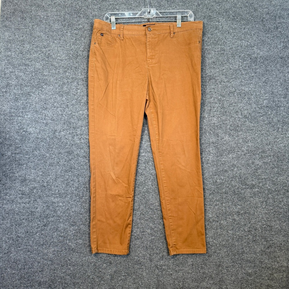 Curve Appeal Pants Womens 12 Tan Minimalist Jeggings Chestnut Stretch‎ Slim Fit